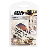Star Wars Schreibwaren Set, Baby Yoda Notizbuch A4 Radiergummi Kinder Etui Schule und Buntstifte Set, Teenager Back to School Lineal und Bleistift Set, Kawaii Schulsachen, Geschenke fü