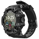 FLAMEER Smart Watch 1,28' Bildschirmuhren mit Multisportmodi IP68 für Damen Herren - Schw