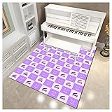 Teppich für Klavier und Schlagzeug, Kurzfloriger Schallschutz Rutschfester Teppich mit Modernem Design, Geeignet für Wohnzimmer Flur Esszimmer Schlafzimmer und Küche(Size:140X160cm,Color:Style 15)