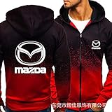 Mazda Druck Für Herren Hoodie Jacke Mit Kapuze Pullover - Teen Casual Feder Sweatshirt Gradient Langarm Mantel - Geschenk B-M