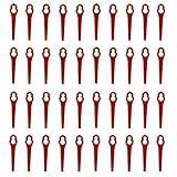 TrutzHolm® 40x Ersatzklingen für Rasentrimmer Nylonmesser Kunststoffmesser Ersatzmesser Rasentrimmer-Klingen Schneideplättchen Rasenmäherkling