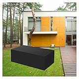 ALG Gartenmöbel Abdeckungen Wasserdicht, Terrassenmöbel Oxford-Gewebebeständige Schutzhüllen für Tischstuhl Sofa Outdoor (Color : Schwarz, Size : 190x125x80cm)