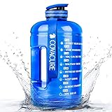 COVACURE Trinkflasche Sport - 2.2L Wasserflasche, Groß Sportflasche, BPA Frei, Auslaufsicher, für Fitness, Gym, Heim, Büro, Outdoor (Blau)