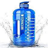 COVACURE Trinkflasche Sport - 2.2L Wasserflasche, Groß Sportflasche, BPA Frei, Auslaufsicher, für Fitness, Gym, Heim, Büro, Outdoor (Blau)