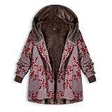 Mymyguoe Wintermantel Jacke Damen Herbst Elegant Plüschmantel Fleecemantel Fleecejacke Herbstjacke Übergroße Outdoorjacke Plüschjacke Winter übergangsjacke Lang Schwarz Kapuzenjack