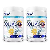 2x SFD Collagen Premium Komplex | 400g je Behälter | Pulver Kollagen MSM Vitamin C Hyaluron Knorpel Haut Gelenk Protein | Nahrungsergänzungsmittel (Orange, 2x400g)