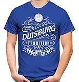 Mein Leben Duisburg Männer und Herren T-Shirt | Fussball Ultras Geschenk | M1 Front (XXL, Blau)