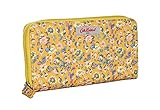 Cath Kidston Geldbörse mit Reißverschluss, groß, aus recyceltem Polyester, Dunkelgelb
