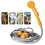 GJJSZ Tragbare Campingdusche,Tragbare Dusche für Camping 12V Pumpe Handbrause im Freien für Camping,Wandern,R