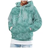 Mode Tie Dye Drucken Flece Hoodie Pullover Herren Oversize Baggy Plüsch Kapuzenpullover Winter Warm Hoodie Sweatshirt Mantel Gitter Muster Streetwear Mode Große Größe Kapuzenjacke mit T