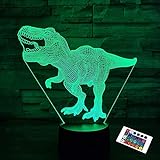 Dinosaurier-Geschenke, T Rex 3D-Nachtlicht 16 Farben, die Nachtlichter für Kinder mit Fernbedienung ändern, T Rex-Geburtstagsgeschenke für Geschenke Jung