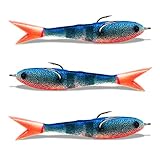 FISHINGGHOST® | SpongyOne | Set 3 Stück - 8cm, 2.5g – Schaumstoffköder zum Angeln auf Hecht, Zander und Barsch. Angelköder Softbait Shad für Raub