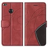 SUMIXON Hülle für Huawei P8 Lite 2017 / P9 Lite 2017 / Honor 8 Lite, PU Leder Brieftasche Schutzhülle für Huawei P8 Lite 2017, Kratzfestes Handyhülle mit Kartenfächern und Standfunktion, R