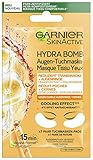 Garnier Augen-Tuchmaske, Feuchtigkeitsspendend, Gegen dunkle Augenringe, Reduzierung von Tränensäcken, Vegane Formel mit Orangen-Extrakt und Hyaluronsäure, Hydra Bomb, 6 g