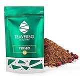TEAVERSO Perseo Rooibos Tee, Rotbuschtee Aus Südafrika, Roibusch Tee, Rooibostee Lose mit Johannisbeeren Brombeeren Weißdornblüten, Einzigartiges Aroma, Aromabeutel mit Zippverschluss, 100g…