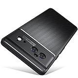 USLAI für Google Pixel 6 Hülle, Stoßfest Handyhülle Anti-Kratzer Silikon TPU Bumper Schutzhülle für Google Pixel 6 Case - Matt Schw