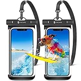 Syncwire wasserdichte Handyhülle Unterwasser Wasserfester - 7 Zoll Seitentasten Nahtloses Design Wasserdicht Handy Hülle Handytasche für iPhone 12 Pro Max SE 11 XS XR 8P 7 6 Samsung Huawei - 2 Stück