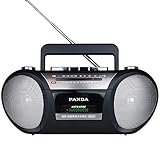 YRXWAN Panda 6600 Tape Machine Kleiner Mini-Einzelkarten-Kassettenrecorder FM/MW Zwei B