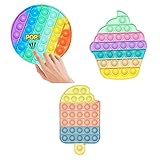 PIANETA Pop it Push it Fidget Toy, Pop Bubble, endspannentes Anti Stress Spielzeug Sensorisches Spielzeug Autismus lindert Angstzustände. für Kinder und Erwachsene (EIS Cup / EIS / Kreis)