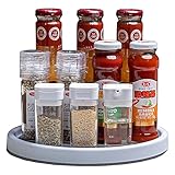 Drehteller Organizer küche, lazy susan, Drehteller Gewürzregal drehbarer (30 cm/11,8 in) Küchenaufbewahrung Gewürzregal Rutschfestes Lagerregal, Gewürzhalter Gewürze Gewürzflaschen Gläser Backzubehö