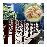 OSHA HJWMM Kordel Bastelschnur, Reißfestigkeit Dickes Seil, Jute Weben Bastelseil Pro DIY Katzenkratzbaum Garten Bündelung Geschenkverpackung Hängebrücke Treppe (Color : Natural, Size : 30mm-5m)