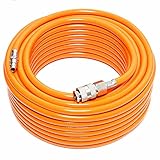 Druckluftschlauch mit Kupplungsmuffe und Kupplungsstecker (PVC, bis 15 bar) (20 m)