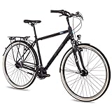 Airtracks Herren City Fahrrad 28 Zoll Cityrad CI.2820 Schwarz Matt (56cm (Körpergröße 175-185cm))