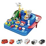 Werakou Track Auto Spielzeug für Kinder, Abenteuer Autopark Spielzeug für Kinder, Autorennbahn Lernspielzeug, Car Adventure Track Autobahnen Abenteuer Vorschule Lernspielzeug, für Jungen und M