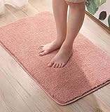 Antirutschmatten Maschine waschbar Teppich Absorbent Badezimmer für Heim Teppich Fußmatten Mats,Rosa,40×60
