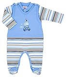 Baby Set 2 oder 3 tlg Strampler mit Langarmshirt Größe 56 62 68 74 (Nashorn, 56)