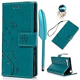 YOKIRIN Sony Xperia X Compact Lederhülle Hülle Case für Sony Xperia XCompact Flipcase Tasche Handyhülle Etui Schmetterling PU Leder Schutzhülle Schale Kartenfächer Magnetverschluss Cover B