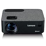 Lenco LPJ-700 Mini Beamer - Bluetooth Beamer - Mini Projektor 4000 Lumen - 30.000 Stunden Lebensdauer - Full HD - Bluetooth 5.0 - 2 x HDMI - USB - Fernbedienung - Schwarz/G