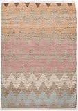 Handwebteppich | beidseitig verwendbar | nachhaltig aus 80% Schurwolle und 20% Baumwollle |65 x 135cm; Farbe: Natur Multi | Tom Tailor - Smooth C