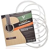 Gitarrensaiten von Villkin - Premium Nylon-Saiten für Klassische-, Konzert-& Akustik-Gitarre - 6 Saiten S