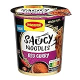 Maggi Magic Asia Saucy Noodles Red Curry Cup, 1er Pack (1 x 75g)