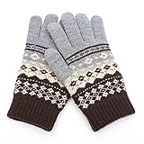 Winter Touchscreen Handschuhe Frauen Männer Warm Stretch Strickhandschuhe Vollfinger Guantes Weibliche Häkeln Luvas Verdicken -Style 2 Gary-One S