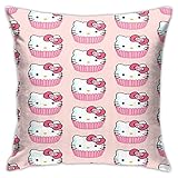 pingshang Hello Kitty Kissenbezugbezüge 18x18 Dekoratives Sofa Car S