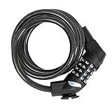 FISCHER 85906 Spiralschloss Zahlen, Länge: 120cm, schw