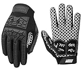 Seibertron Lineman/Linebacker Handschuhe 2.0 Padded Palm American Football Receiver Gloves/Handschuhe Vollfinger, Flexibler TPR-Aufprallschutz Back of Hand Handschuhe Jugend und Kinder Black XS