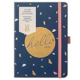 Busy B - To Do Diary Terminkalender von Januar bis Dezember 2022 - Marineblau A6 Wochenansicht Terminkalender mit Notizen, Abreißlisten und Steckfächern (Deutsch),