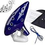 Zelda Ocarina,OASMU 12 Loch Legende von Zelda Ocarina der Zeit, Zelda Alto C Triforce Link-Cosplay Ceramic Replica B