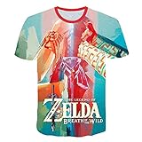 Unisex Sommer T-Shirt 3D-Digitaldruck Die Legende der Zelda-Serie Muster lässig Männer und Frauen Kurze Ärmel-Ö_XXXXL