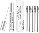 Lash Wimpernserum & Augenbrauenserum 5ml, 1 Flasche（5ml），Und 5 Stöcke Wimpernbürste，Wimpernbooster für schnelles Wachstum Wimpernpfleg