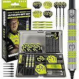 WINMAU Michael van Gerwen MvG Softip Geschenkset – 50-teiliges Dart-Set mit 4 Schäften, 4 Steuerfeder-Sets plus Zubehö