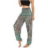 Frauen Übergröße Lose Baggy Boho Casual Lose Mode Haremshose Yoga Frauen Hippie Hose, grün, M