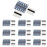 KeeYees 10 Stücke 4 Kanäle IIC I2C Logik Level Konverter Bi-Direktional Modul 3,3 V zu 5 V Shifter für Arduino (10er Pack)