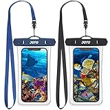 JOTO [2 Stück] Wasserdicht Uni Handyhülle 7 Zoll Unterwasser Tasche (Waterproof Phone case) für iPhone 12/11 Pro Max XS XR X, Galaxy S20 Ultra S10 Note10 -SchwarzNavy