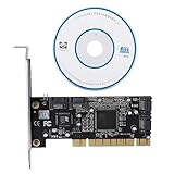 Richer-R 4 Port SATA PCI Controllerkarte, PCI zu 4 Interner SATA Port 1.5Gbps Schnittstellenkarte,Unterstützt RAID 0/RAID 1/RAID 5/RAID 0+1 Modus,SATA RAID C