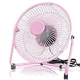 Huyiko Tischventilator, Retro, verchromt, tragbar, Durchmesser 23,5 cm, drehbarer V