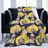 suizhoufa Mops Hund Überwurf Decke Flanell Fleece Bettdecke Gemütliche Klimaanlage Decke Plüschdecke für Schlafzimmer Wohnzimmer Sofa Auto 60'x50'